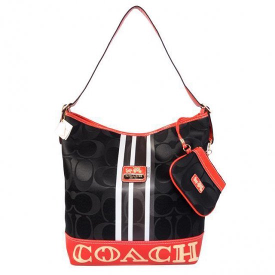 Coach In Signature Medium Black Shoulder Bags AYH | Coach Outlet Canada